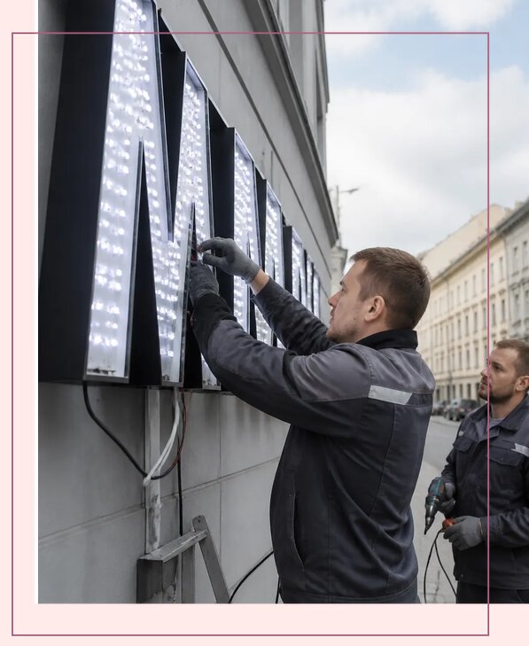 Изготовление и монтаж светодиодных LED вывесок в Старом Осколе