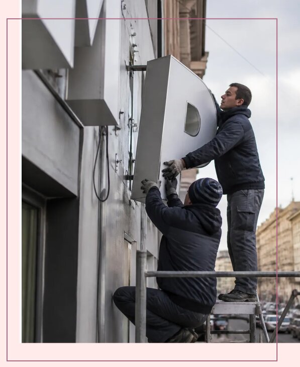 Изготовление и монтаж больших объемных букв в Старом Осколе